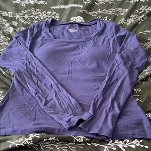 Elegant Purple Long Sleeve Top